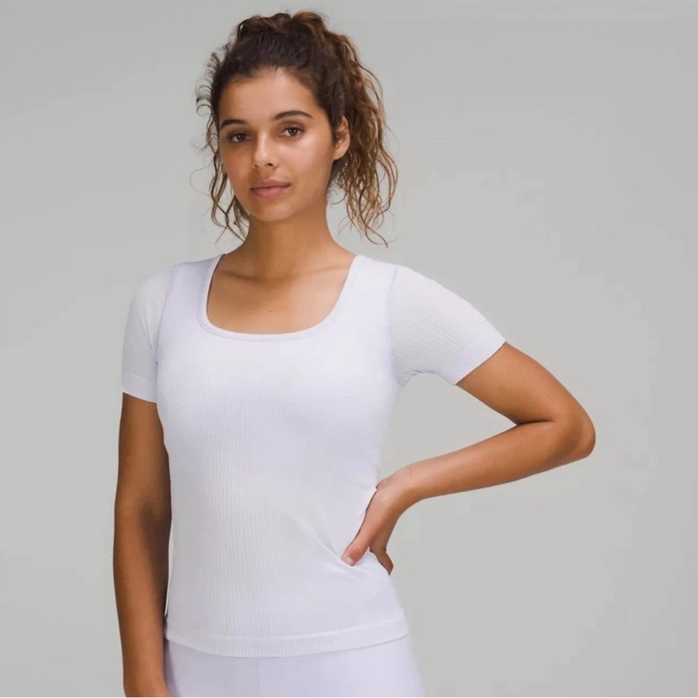 Lululemon Athletica White Long Sleeve Top